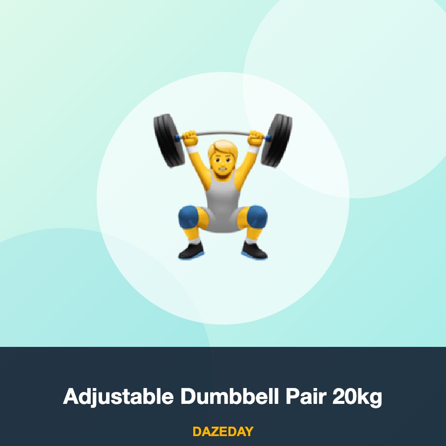 Adjustable Dumbbell Pair 20kg