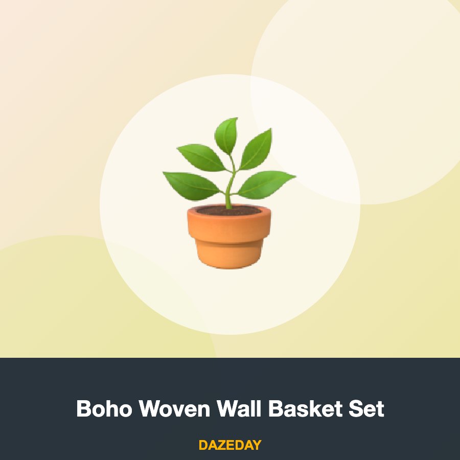 Boho Woven Wall Basket Set