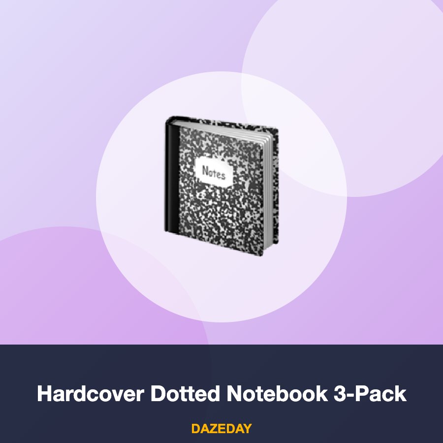 Hardcover Dotted Notebook 3-Pack