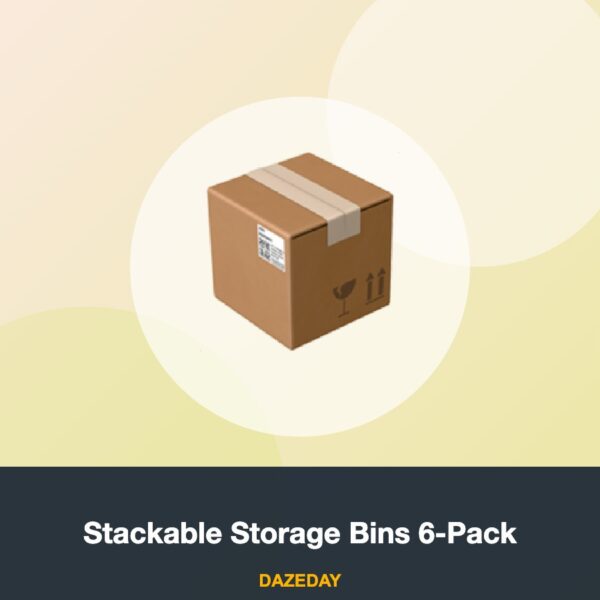 Stackable Storage Bins 6-Pack